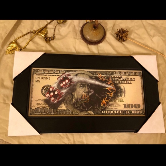 One Hundred Dollar Bill Print Art Work